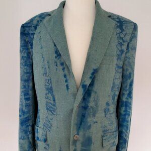 Loro Piana nordstrom cashmere silk sweater jacket blazer blue grey gray 42 L XL